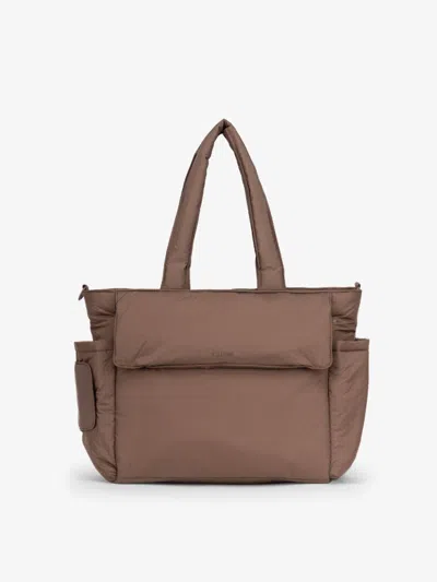 CALPAK CALPAK DIAPER TOTE BAG WITH LAPTOP SLEEVE IN HAZELNUT