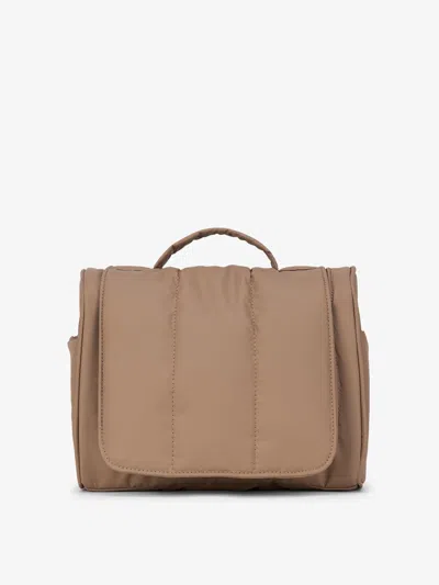 CALPAK CALPAK LUKA HANGING TOILETRY BAG IN CHOCOLATE