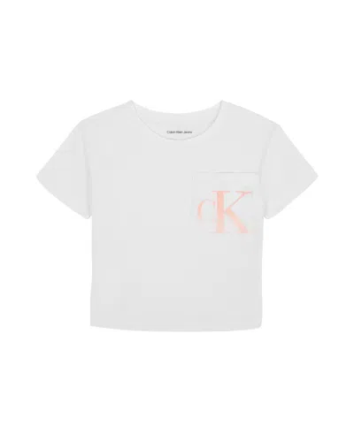 CALVIN KLEIN BIG GIRLS OVERSIZED MONOGRAM BOXY T-SHIRT