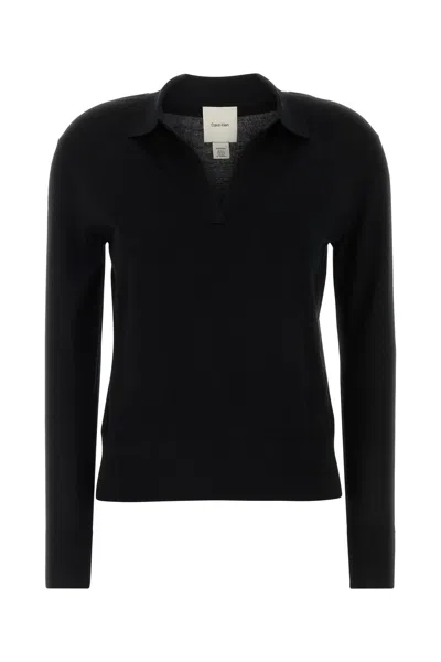 CALVIN KLEIN BLACK POLYESTER BLEND POLO SHIRT