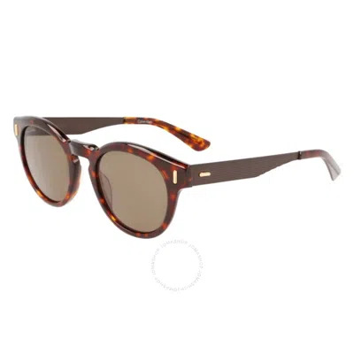 CALVIN KLEIN CALVIN KLEIN BROWN OVAL UNISEX SUNGLASSES CK21527S 220 50