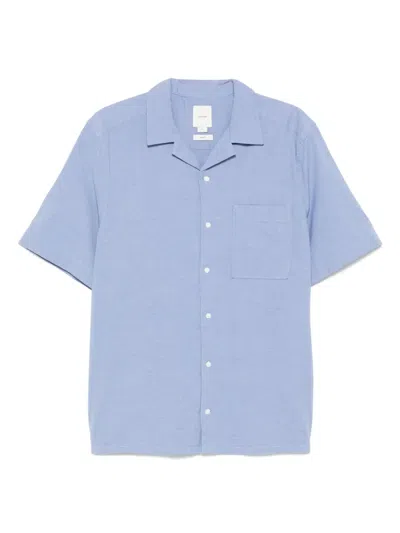 CALVIN KLEIN CHAMBRAY CUBAN-COLLAR SHIRT