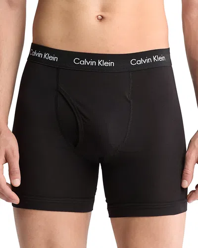 CALVIN KLEIN COTTON STRETCH MOISTURE WICKING BOXER BRIEFS, PACK OF 3