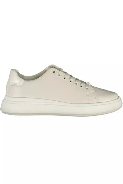 CALVIN KLEIN ELEGANT BEIGE TRAINER WITH LOGO DETAIL