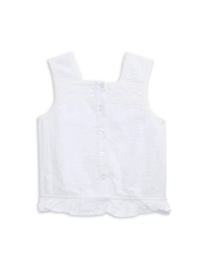 CALVIN KLEIN GIRL'S SEERSUCKER TOP