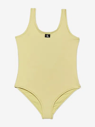 CALVIN KLEIN CALVIN KLEIN GIRLS LOGO SWIMSUIT