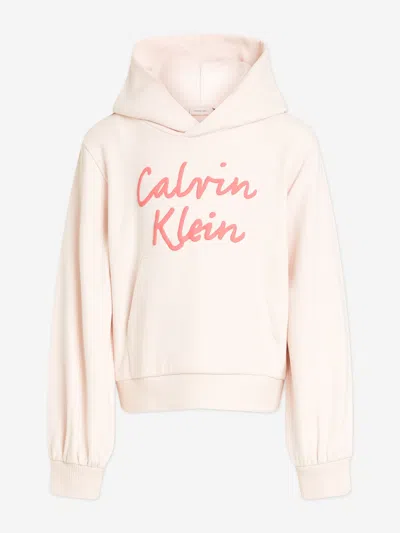CALVIN KLEIN CALVIN KLEIN GIRLS SCRIPT LOGO HOODIE