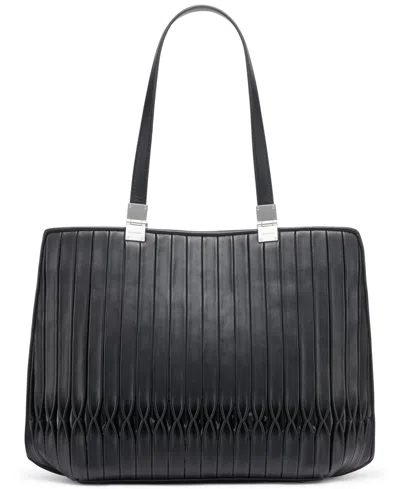 CALVIN KLEIN GRANITE PLEATED TOTE BAG