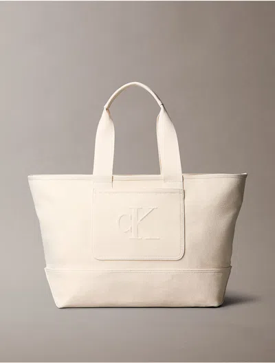 CALVIN KLEIN JEANS EST.1978 CALVIN KLEIN MEN'S POCKET CANVAS WEEKENDER BAG