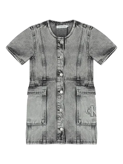 CALVIN KLEIN LOGO DENIM DRESS
