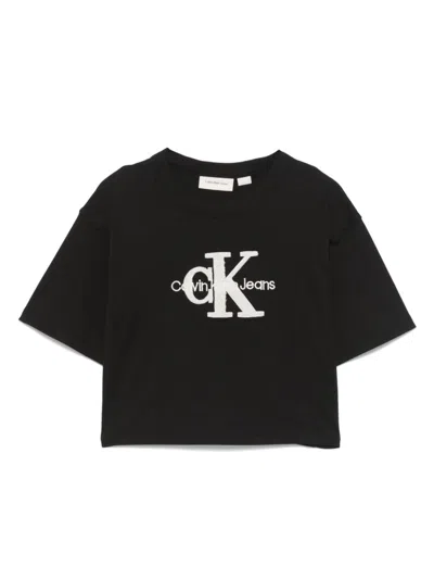 CALVIN KLEIN LOGO-EMBROIDERED T-SHIRT