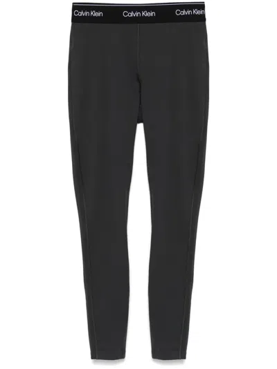 CALVIN KLEIN LOGO-WAISTBAND PERFORMANCE LEGGINGS