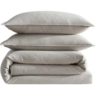 CALVIN KLEIN CALVIN KLEIN MÉLANGE FLANNEL DUVET COVER & SHAM SET