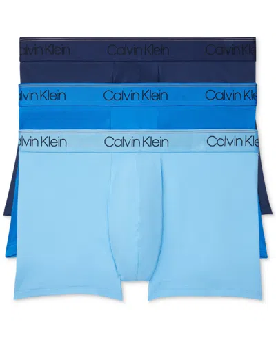 CALVIN KLEIN MEN'S 3-PACK MICROFIBER STRETCH LOW-RISE TRUNK UNDERWEAR