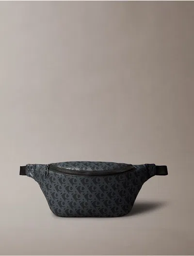 CALVIN KLEIN MEN'S ALLOVER MONOGRAM LOGO MATTE WAISTPACK