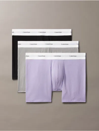 CALVIN KLEIN MEN'S COTTON MODAL STRETCH 3-PACK BOXER BRIEF