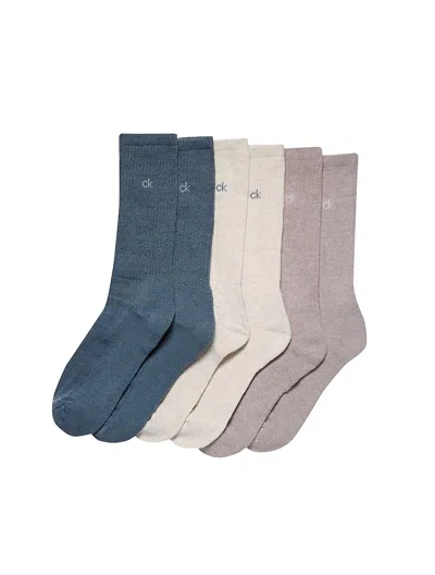 CALVIN KLEIN MEN'S CUSHION 6-PACK CREW SOCKS