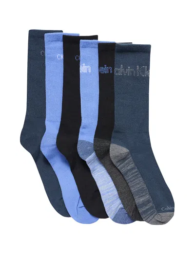 CALVIN KLEIN MEN'S CUSHION 6-PACK CREW SOCKS