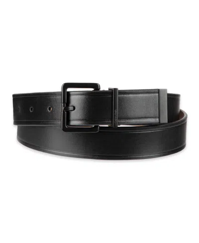 CALVIN KLEIN MEN'S METAL FINISHES LEATHER DRESS BELT