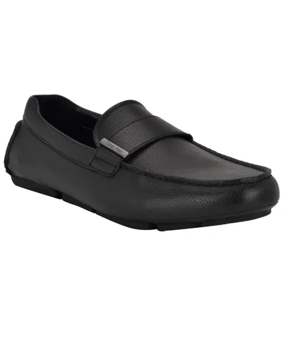 CALVIN KLEIN MEN'S OLIVER LOGO GROSS GRAIN LOAFERS