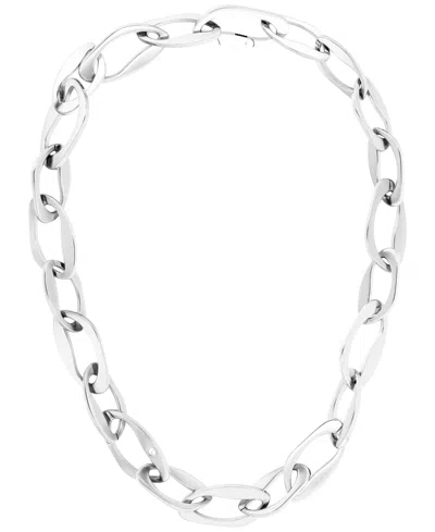CALVIN KLEIN PAVE SCULPTED LINK COLLAR NECKLACE, 16-7/8" + 2" EXTENDER