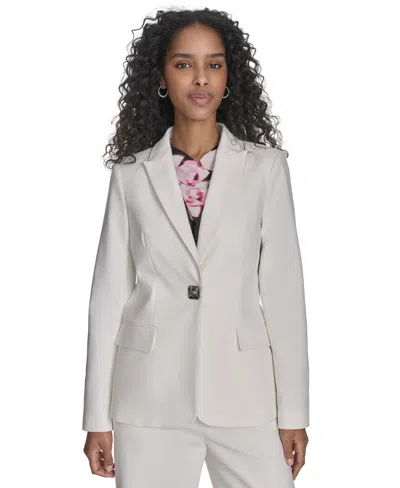CALVIN KLEIN PETITE CLASSIC ONE-BUTTON BLAZER