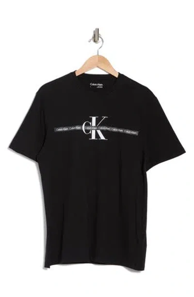 CALVIN KLEIN CALVIN KLEIN REPEAT TAPE LAYER LOGO GRAPHIC T-SHIRT