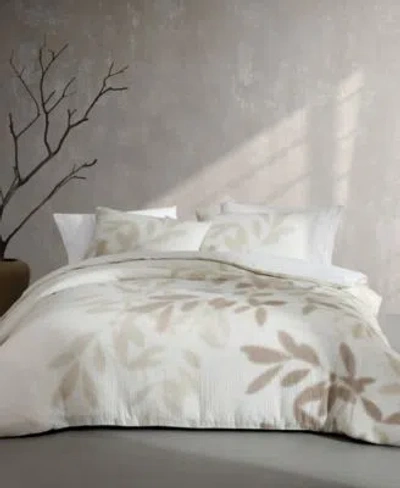 CALVIN KLEIN SHADOW BRANCHES MELANGE GAUZE 3 PC. COMFORTER SET