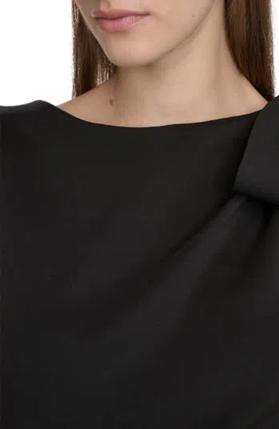 CALVIN KLEIN CALVIN KLEIN SIDE BOW SLEEVELESS SCUBA SHEATH DRESS