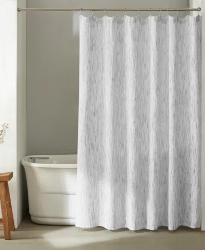 CALVIN KLEIN SPECKLED WAFFLE SHOWER CURTAIN, 70" X 72"