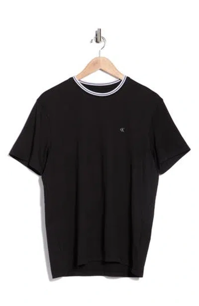 CALVIN KLEIN CALVIN KLEIN TECH INTERLOCK JACQUARD CREWNECK T-SHIRT