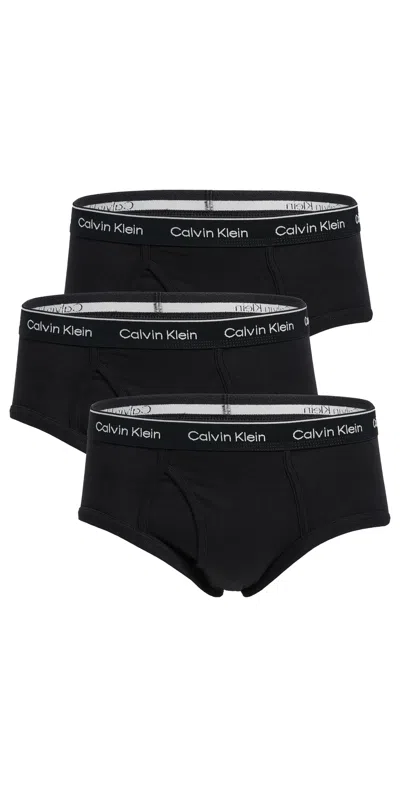 CALVIN KLEIN UNDERWEAR COTTON CLASSIC BRIEFS 3 PACK BLACK