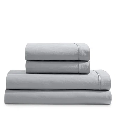 CALVIN KLEIN WASHED PERCALE COTTON 4 PIECE SHEET SET, KING