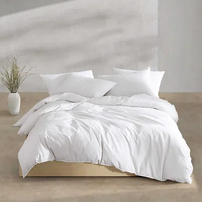 CALVIN KLEIN WASHED PERCALE COTTON 3 PIECE DUVET COVER SET, QUEEN