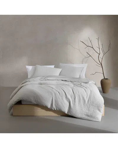 CALVIN KLEIN CALVIN KLEIN WASHED TEXTURE SOLID COTTON TEXTURED JACQUARD COMFORTER SET