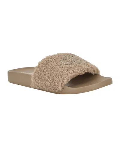 CALVIN KLEIN WOMEN'S AHVA COZY SLIP-ON POOL SLIDES