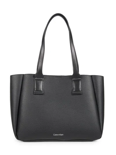 CALVIN KLEIN WOMEN'S JETT FAUX LEATHER TOTE