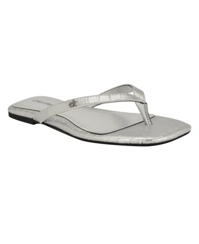 CALVIN KLEIN WOMEN'S STELEA FLAT THONG SANDALS