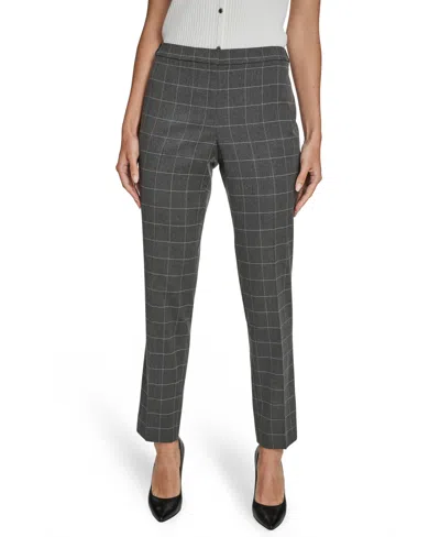 CALVIN KLEIN WOMEN'S WINDOWPANE HIGHLINE PANTS