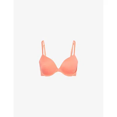 CALVIN KLEIN WOMENS EXQUISITE PINK PERFECTLY FIT STRETCH-WOVEN BRA