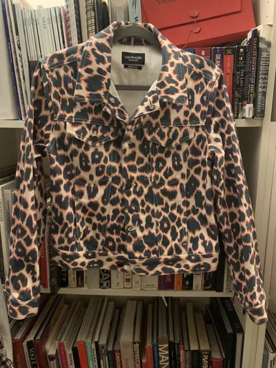 CALVIN KLEIN X CALVIN KLEIN 205W39NYC LEOPARD PRINT DENIM JACKET