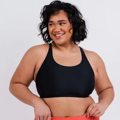 CALYPSA WOMEN'S PLUS RACERBACK SWIM BRA WITH REMOVABLE CUPS