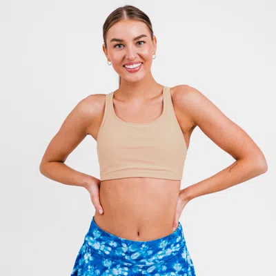 CALYPSA WOMEN'S RACERBACK SWIM BRA WITH REMOVABLE CUPS