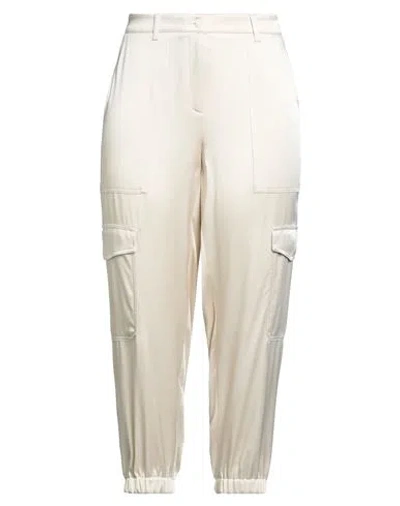 CAMBIO CAMBIO WOMAN PANTS BEIGE SIZE 14 ACETATE, VISCOSE