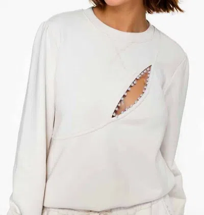 CAMI NYC HARU PEARL SWEATSHIRT IN CERAMIC