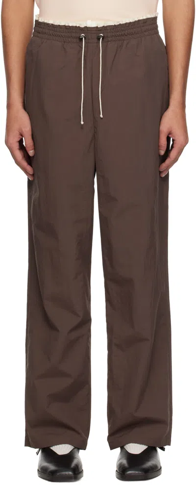 CAMIEL FORTGENS BROWN TECH SWEATPANTS