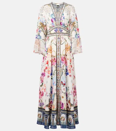 CAMILLA CRYSTAL-EMBELLISHED SILK MAXI DRESS