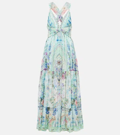 CAMILLA CRYSTAL-EMBELLISHED SILK MAXI DRESS