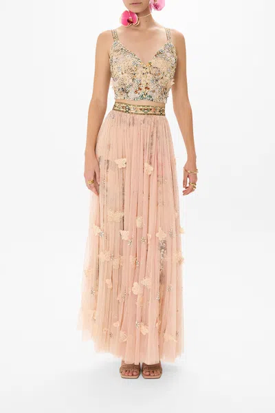 CAMILLA 3D HAND EMBROIDERED SEAM DETAIL BRALETTE ROSE GARDEN REVOLUTION