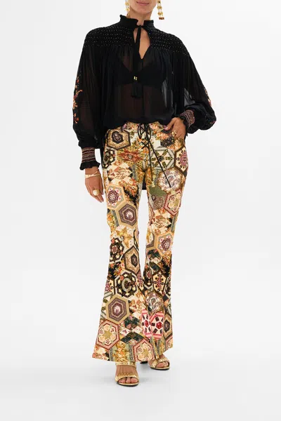 CAMILLA BLOUSON SLEEVE SMOCKED BLOUSE STITCHED IN TIME